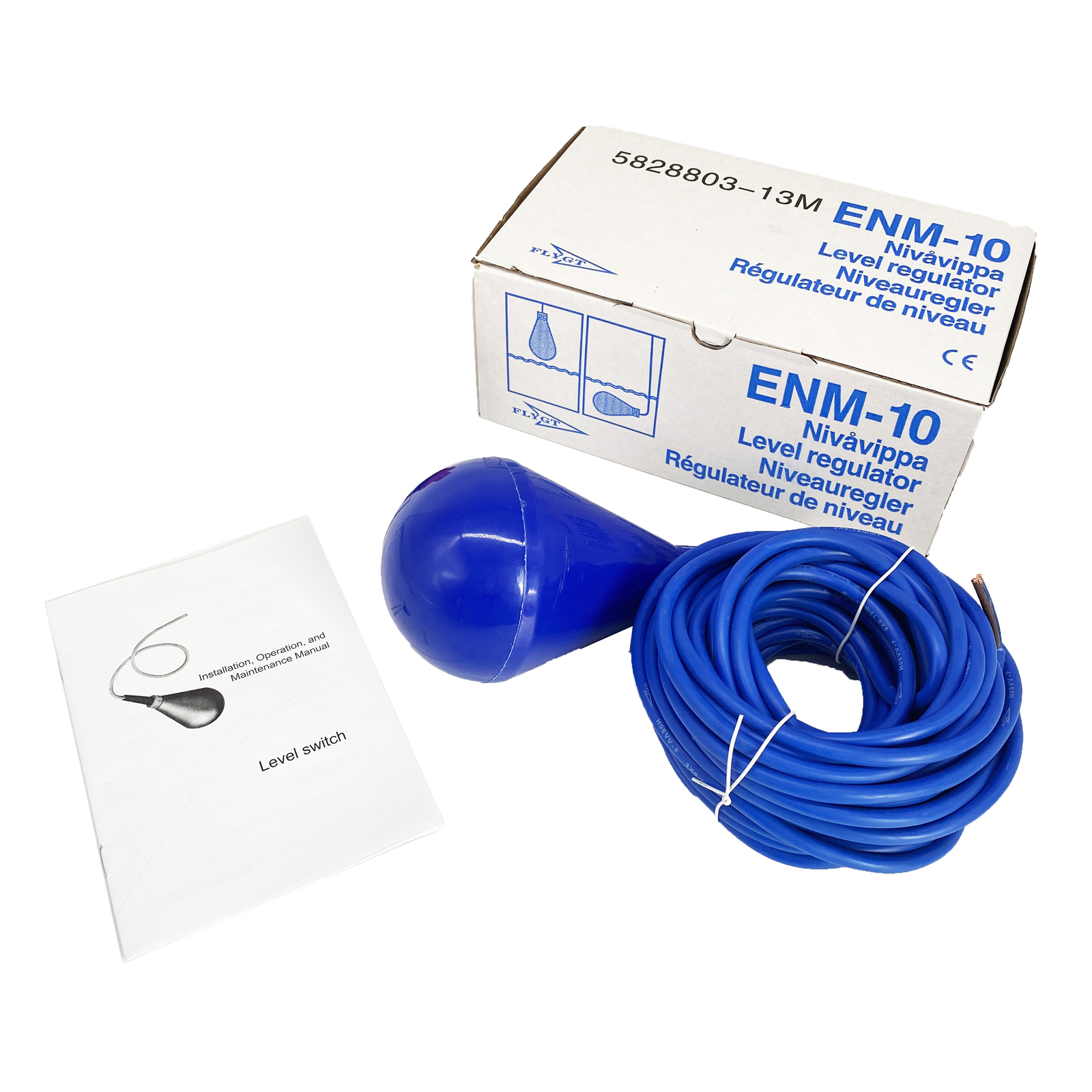 FLYGT ENM-10 13M Blue Bulb Type Water Level Controller Float Level Switch US