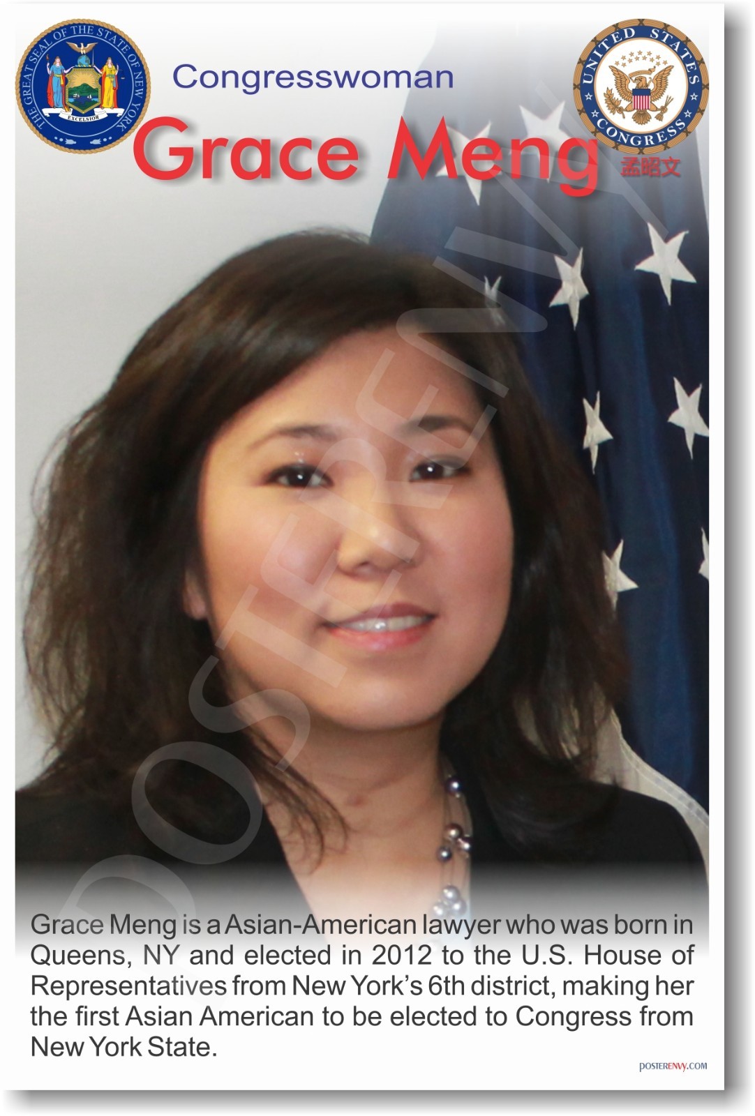 Grace Meng - First Asian American Congresswoman From New York - NEW POSTER