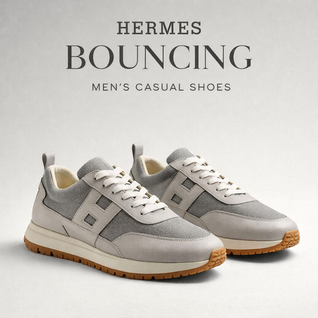 Hermes Bouncing Grey Men's Casual Shoes Free Shipping