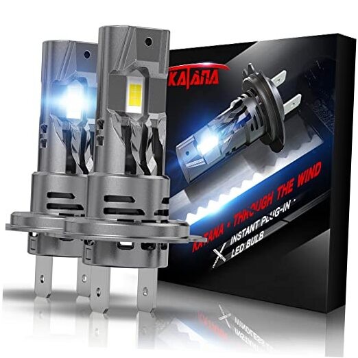 Upgraded H7 Light Bulbs, 18000LM 6500K White Mini H/7(No Adapter Required)
