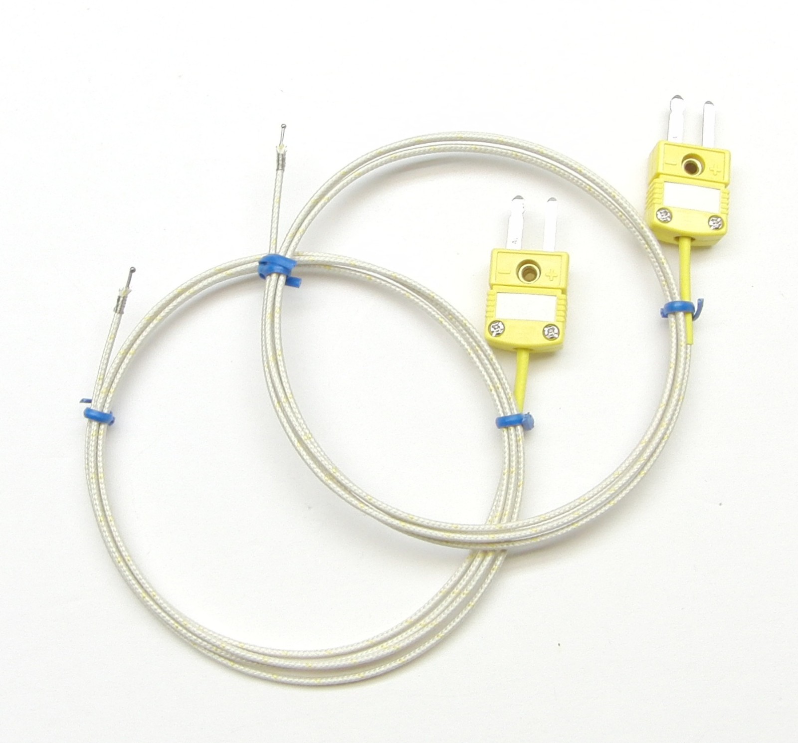 2 High Temperature K-Type Thermocouple Wire Sensor Probe Fiberglass PK-700 3 ft