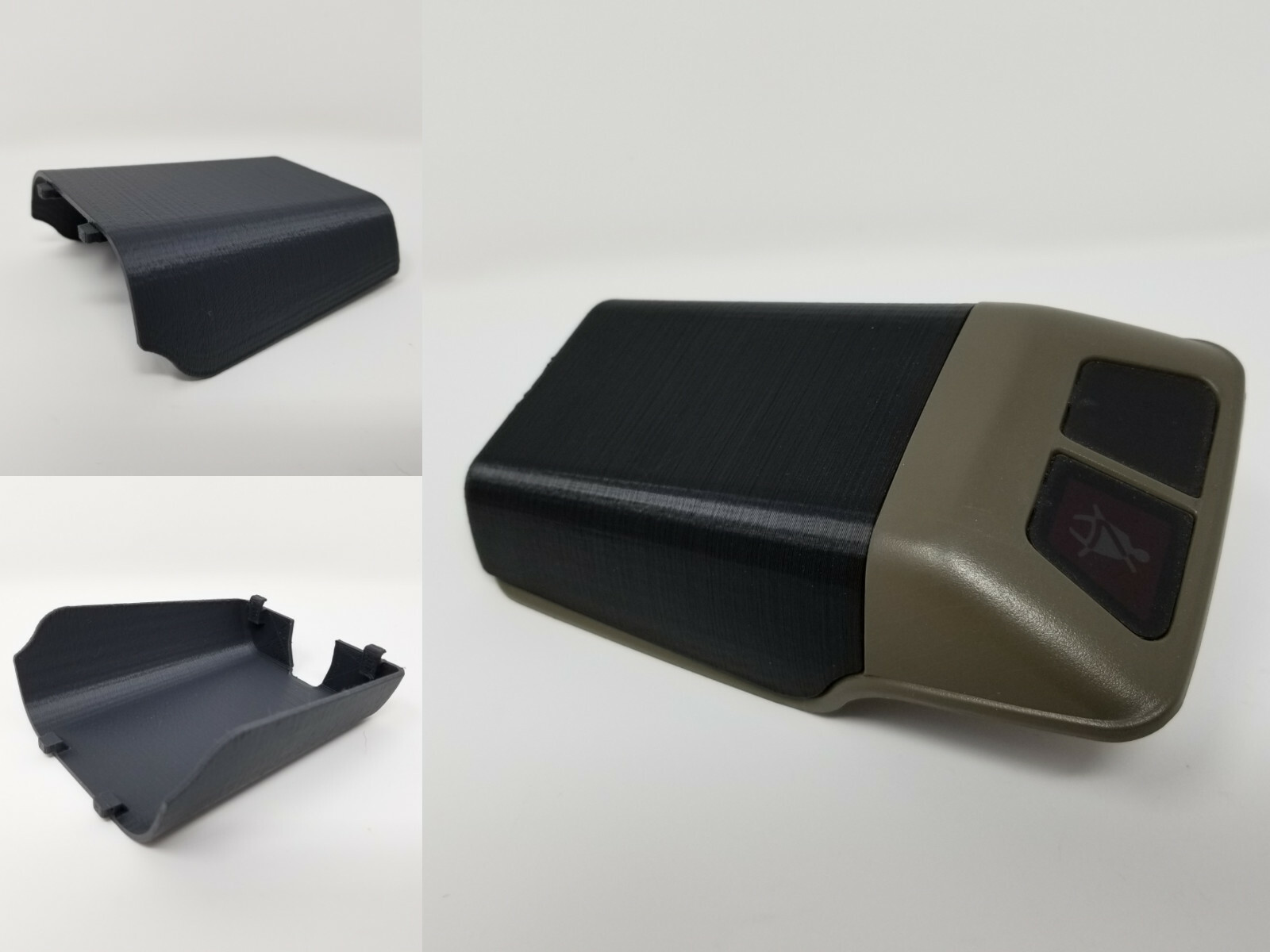 Cover (Black) 1988-1991 Honda CRX Civic Rear View Mirror seat belt warning trim