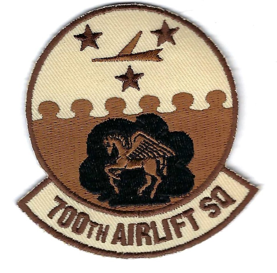 PATCH USAF 700th  AIRLIFT SQ AS  DESERT DOBBINS AFB   AS-22A