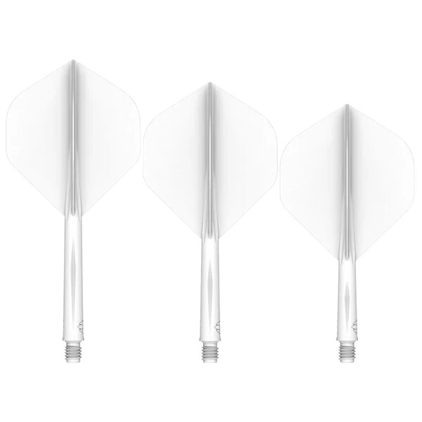 WHITE MEDIUM NO2 MISSION FORCE 90  1 PIECE MOLDED SHAFT & FLIGHT SYSTEM