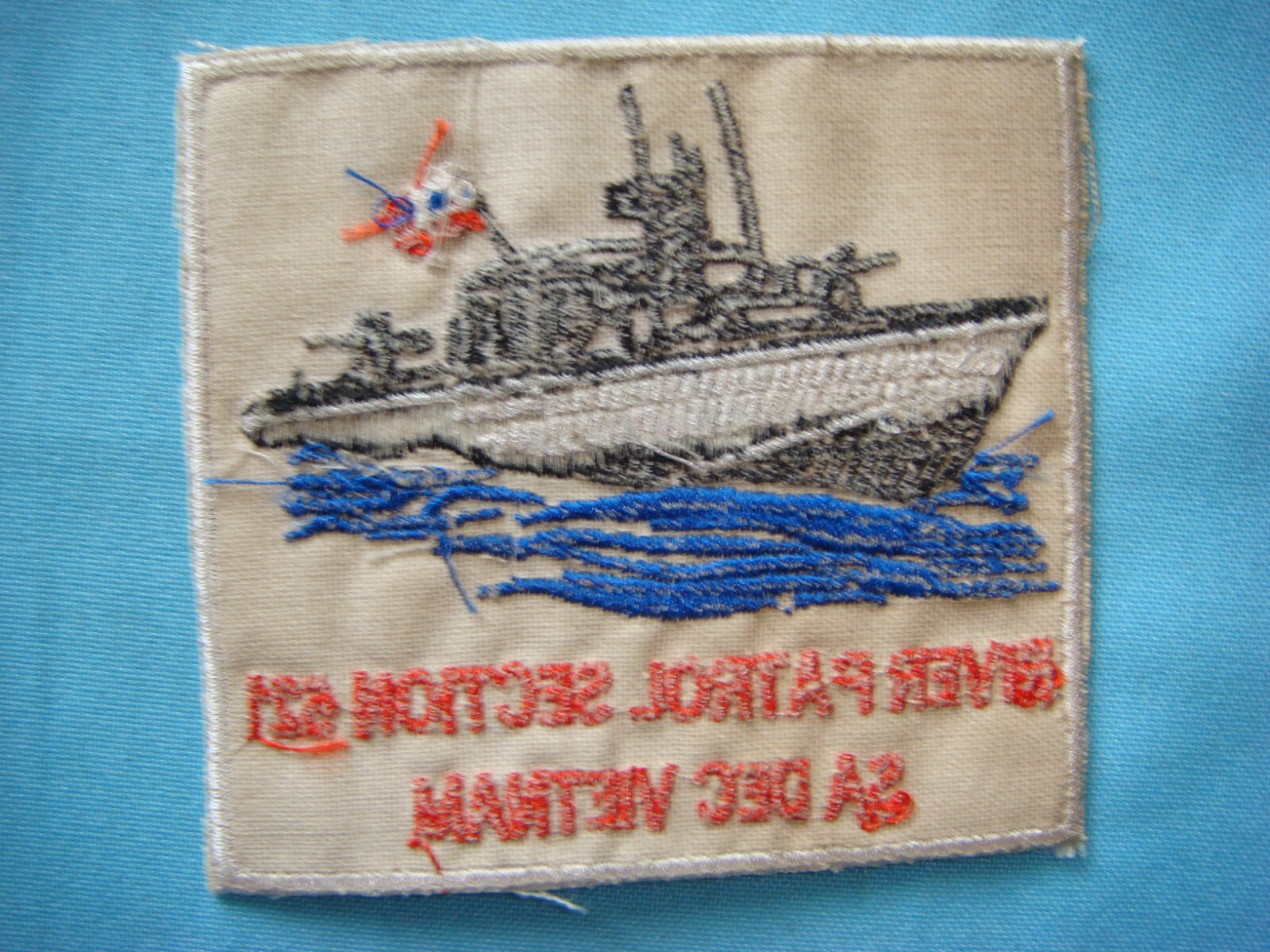 VIETNAM WAR PATCH, US RIVER PATROL SECTION 521 SADEC PROVINCE IN VN