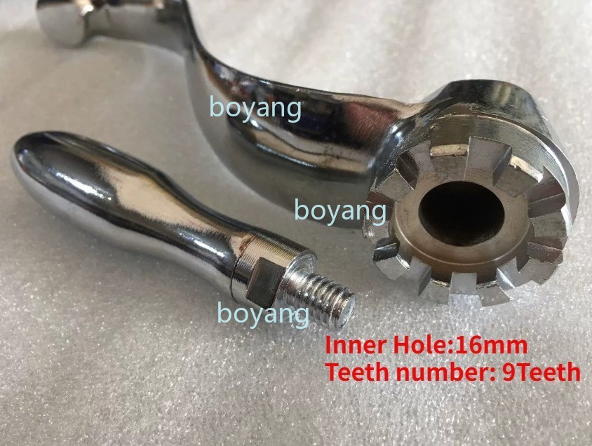 Milling Machine 9 Teeth 16mm Elevating Knee Handle Crank Vertical The Mill Part