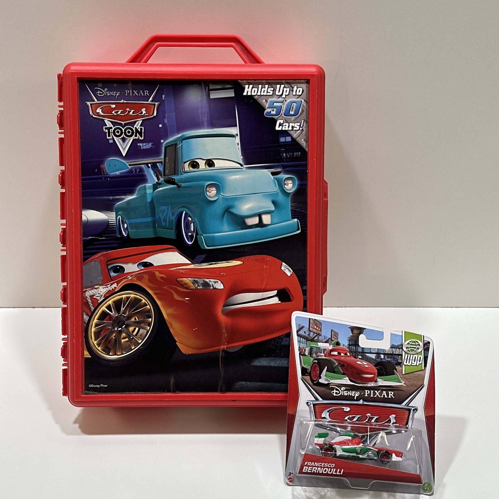 Disney Pixar Cars Took Tokyo Mater 50 Car Carrying Case Francesco Bernoulli Car