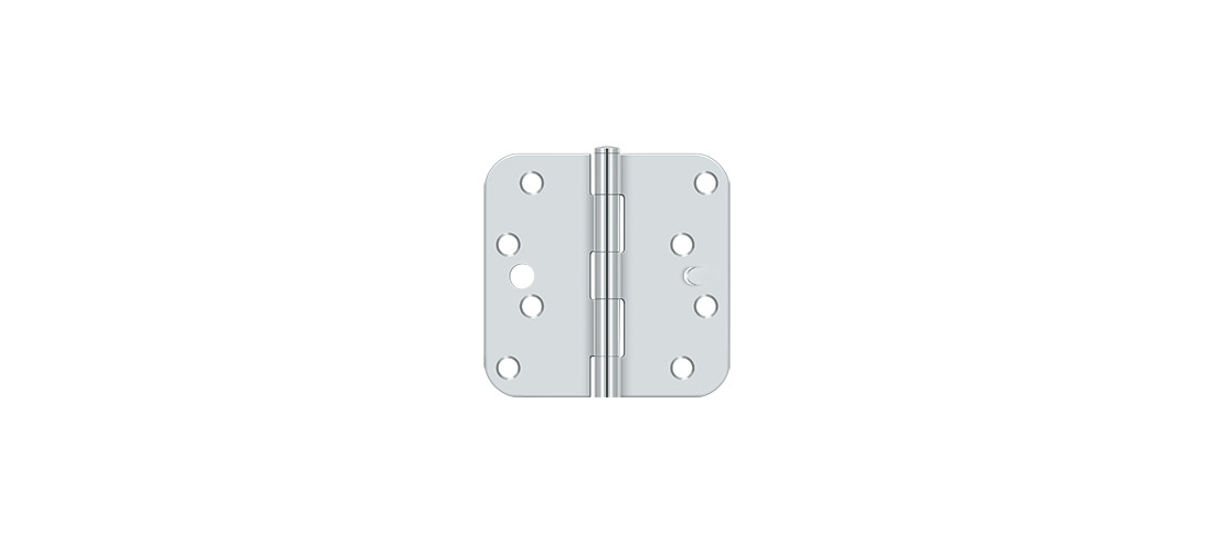 Deltana S44R526-SEC 5/8 Plain Bearing Full Mortise Security Hinge Corner Chrome