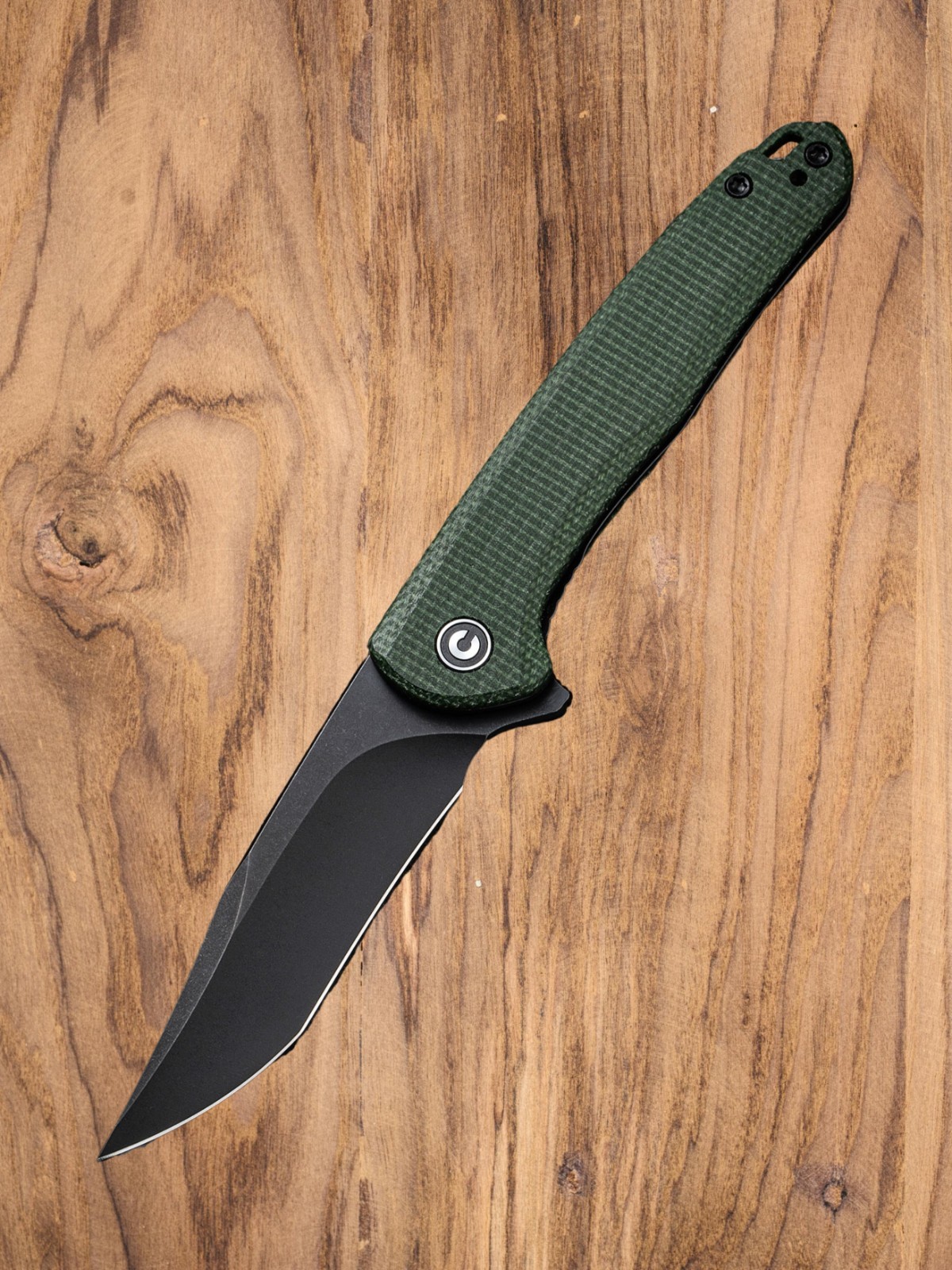 CIVIVI MINI SANDBAR FLIPPER KNIFE GREEN MICARTA HANDL NITRO-V STAINLESS C20011-3