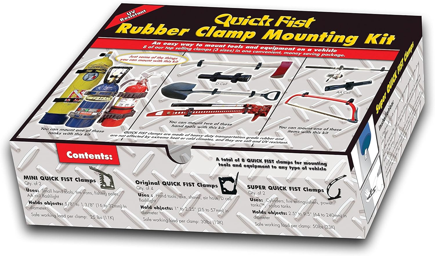 Clamp Mounting Kit-90010 (Contains 8 Pieces), Black