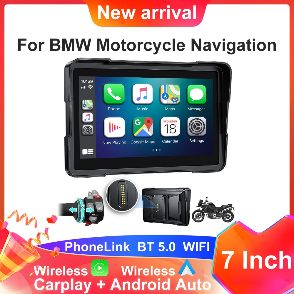 7 Inch Motorcycle Carplay Screen for BMW R1200GS R1250GS S1000XR Motorcycle