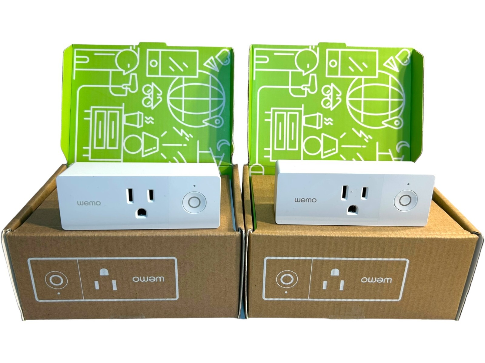 2 Wemo Mini WiFi Smart Plug Enabled Alexa Google Assistant