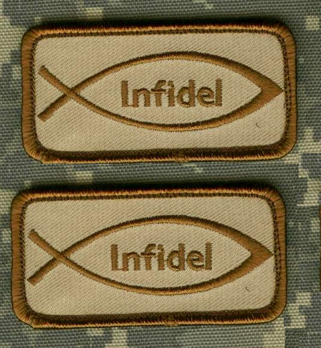 KANDAHAR WHACKER© ISAF MARSOC JTF2 WAR TROPHY 2-TAB: Christian Fish INFIDEL كافر