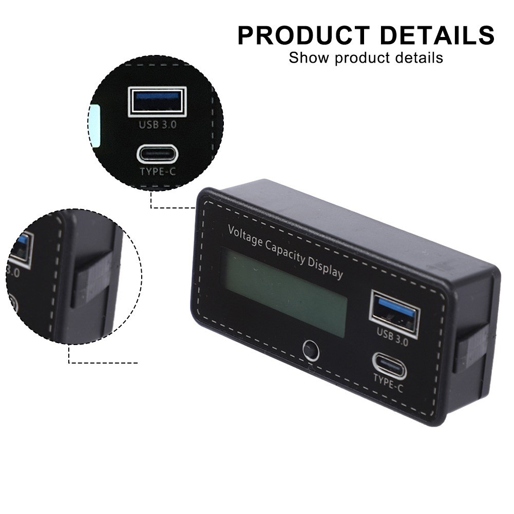 Battery Indicator Voltmeter 8 to 30V with and for Electronic DIY