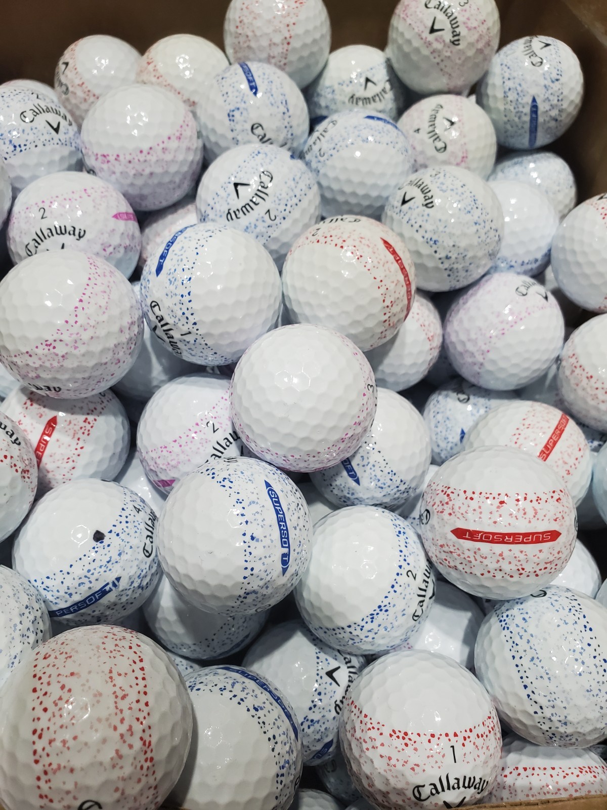 Callaway Supersoft Splatter 360 AAAAA Mint 48 Used Golf Balls 5A