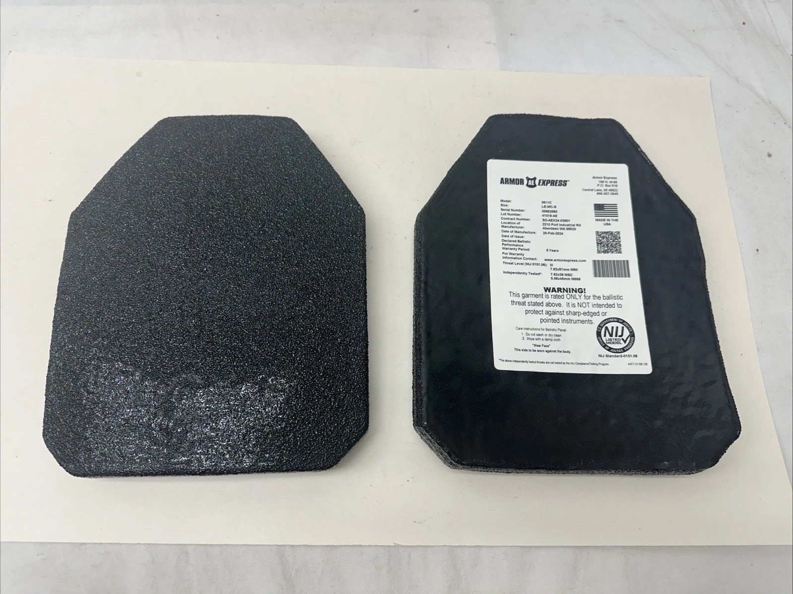 Armor Express Hesco 3611C Stand Alone Level III+ Ceramic Small Body Armor Plate