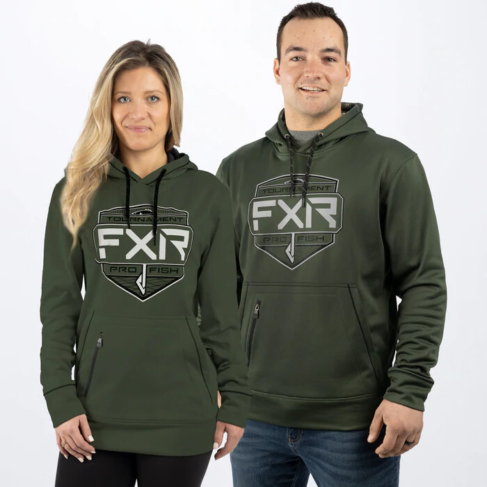 FXR UNISEX TOURNAMENT TECH PULLOVER HOODIE - ARMY / CAMO - LARGE  - NEW