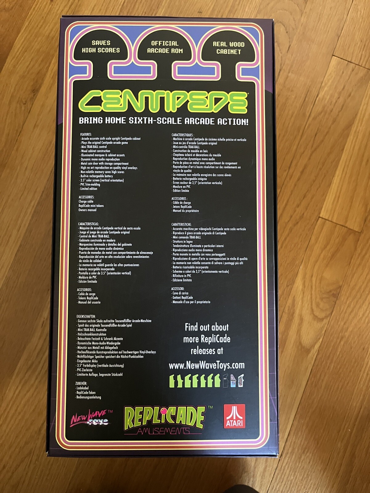 Wave Toys Replicade Atari Centipede 1/6 Scale Arcade Game
