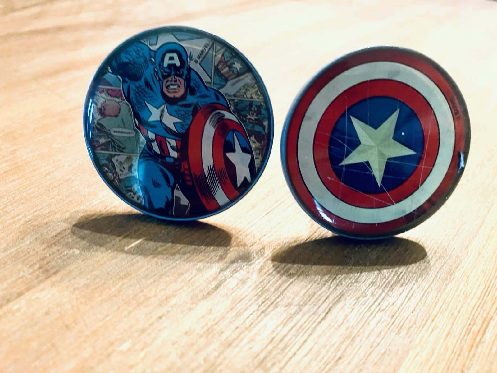 Marvel Captain America Dresser Drawer Cabinet Knobs, Set of 2