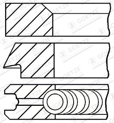 Piston ring set for Mercedes E200 E220 CLK 200 C200 C220 1992-02 M111 E20 E22