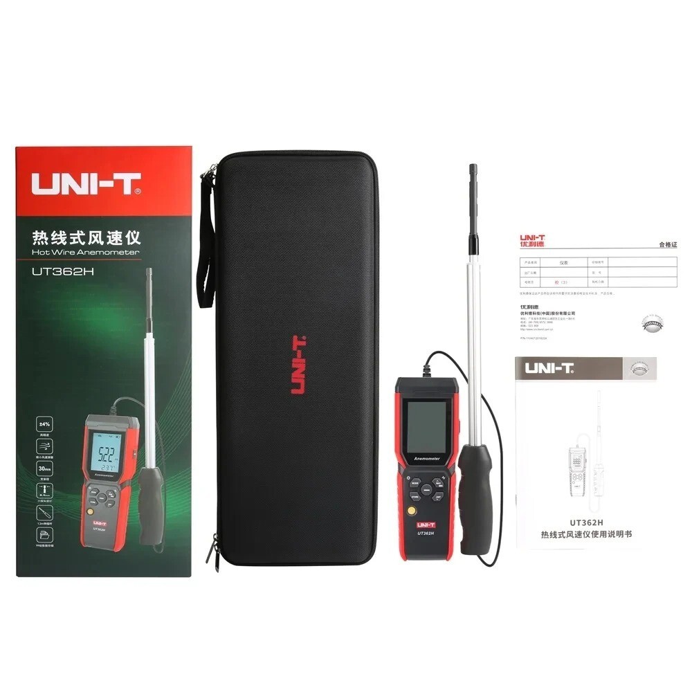 UNI-T UT362H hot wire anemometer sensor wind heat meter light flow temperature
