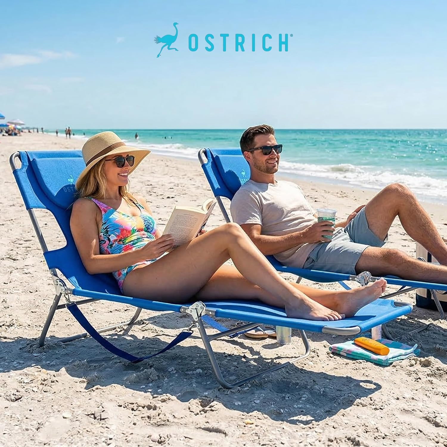 Ostrich the Original Chaise 72 X 22 Inch Lounge Portable Reclining Lounger, Outd