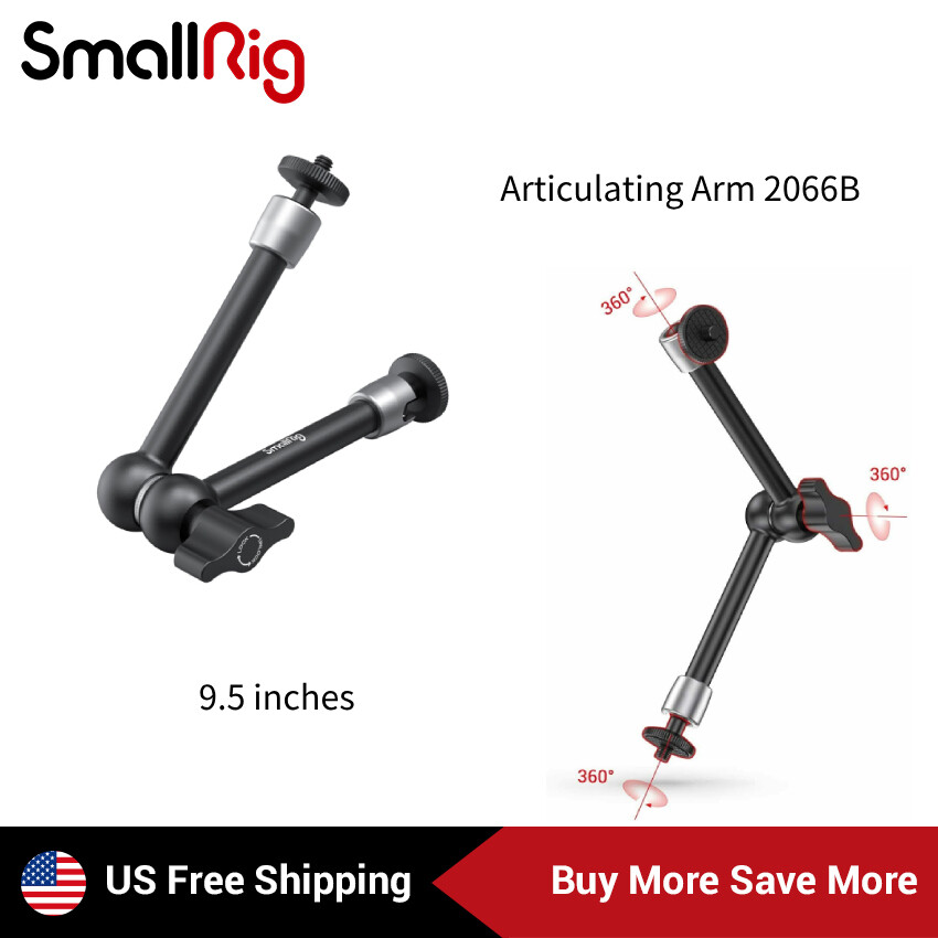 SmallRig 2066 9.8 inch Magic Arm w/Ball Head for DSLR Camera Monitor |LED Lights