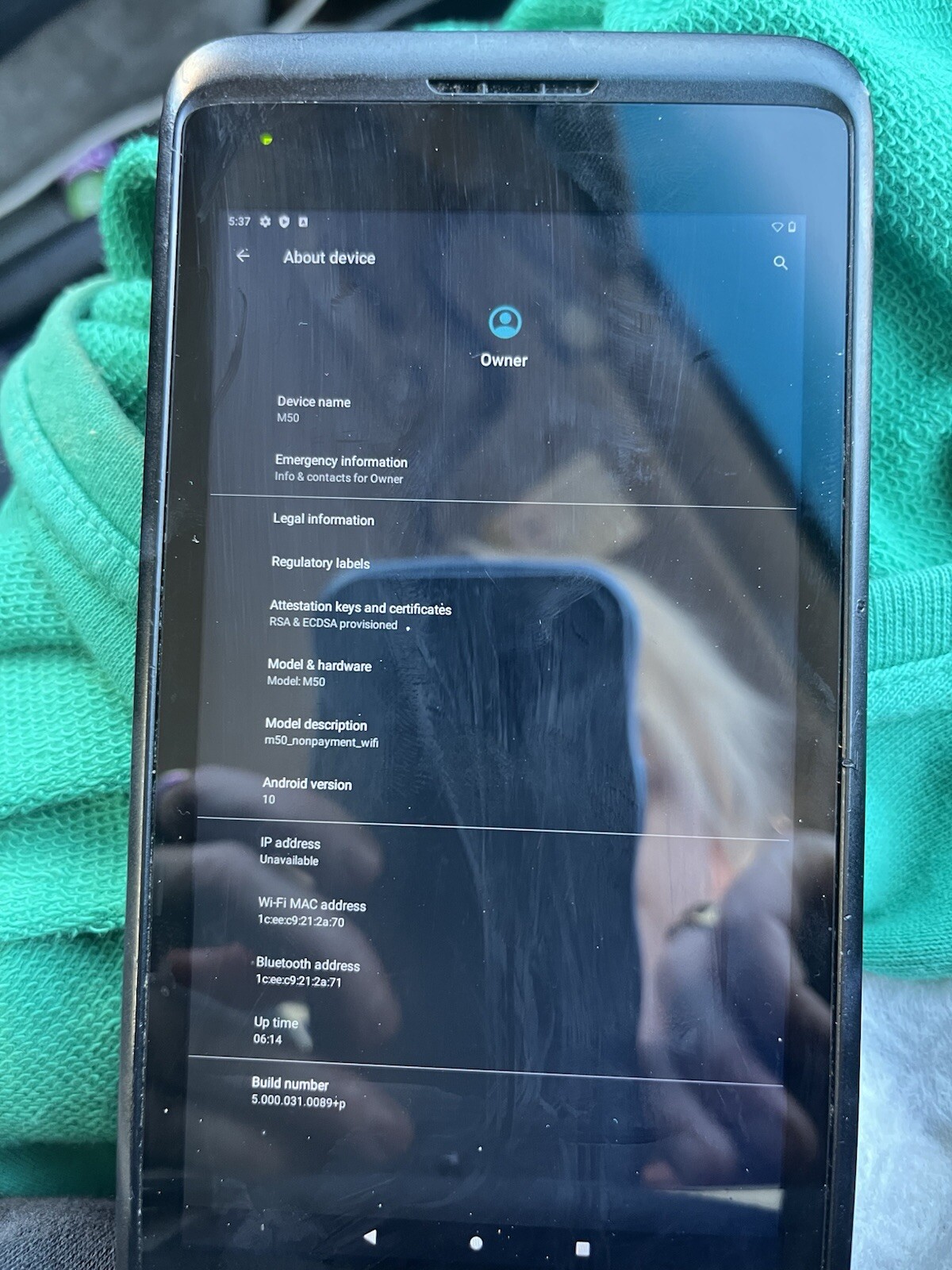 Elo M50 Mobile Computer Elo E862573 Wi-Fi, Android 10 with GMS, 5.5-inch HD