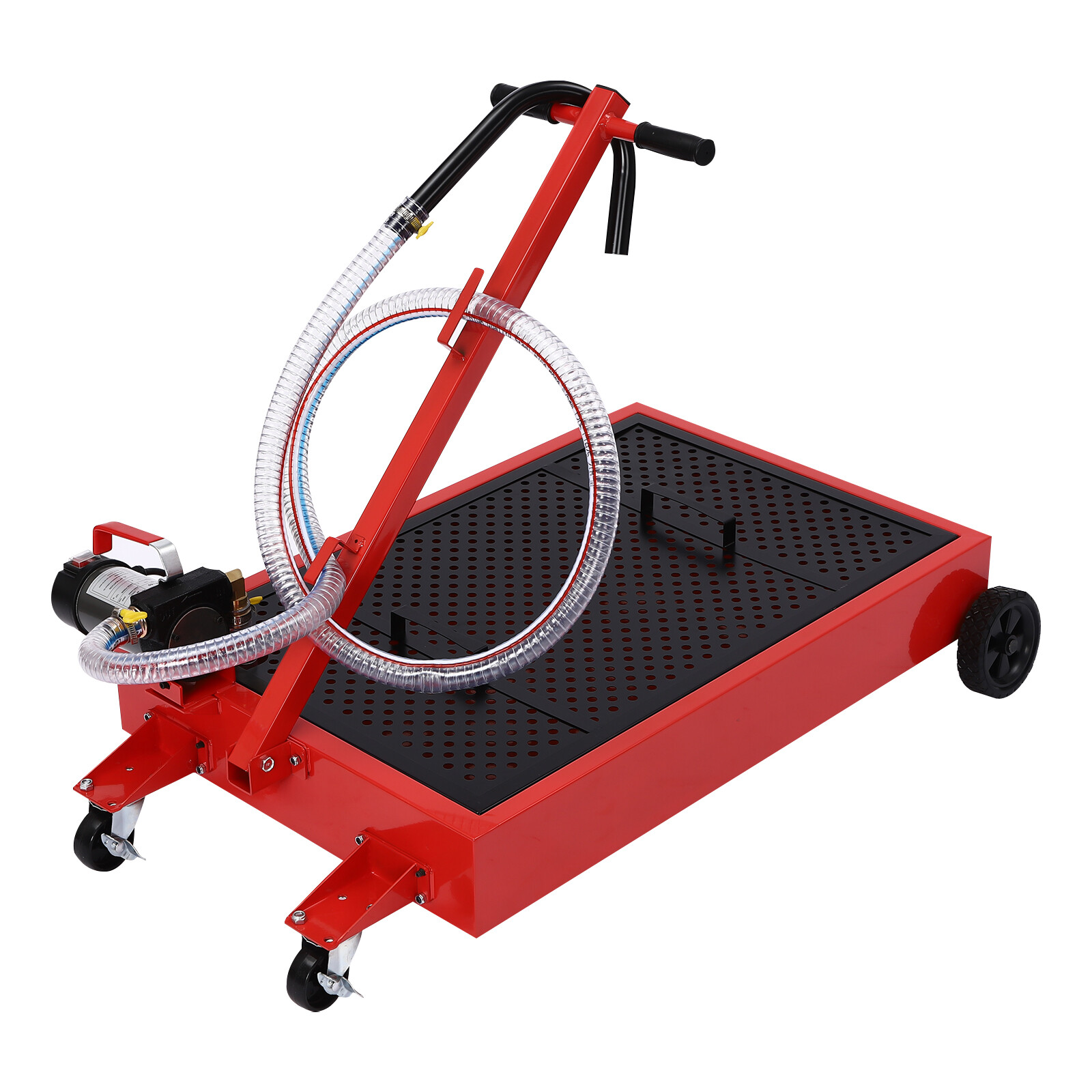 17Gallon Portable Oil Drain with Pump Truck Oil Drain Low Profile Oil Change Pan