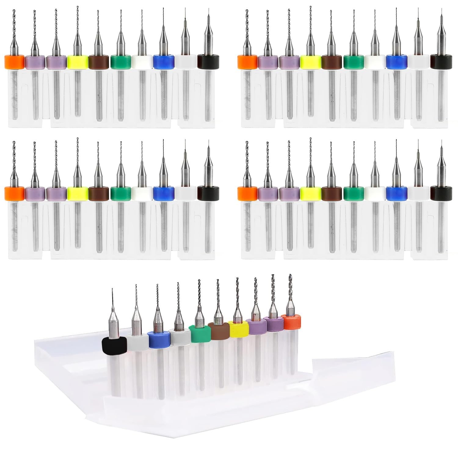40Pcs Micro Small Drill Bit Set PCB Mini Tungsten Carbide Carburetor Jet Drill B