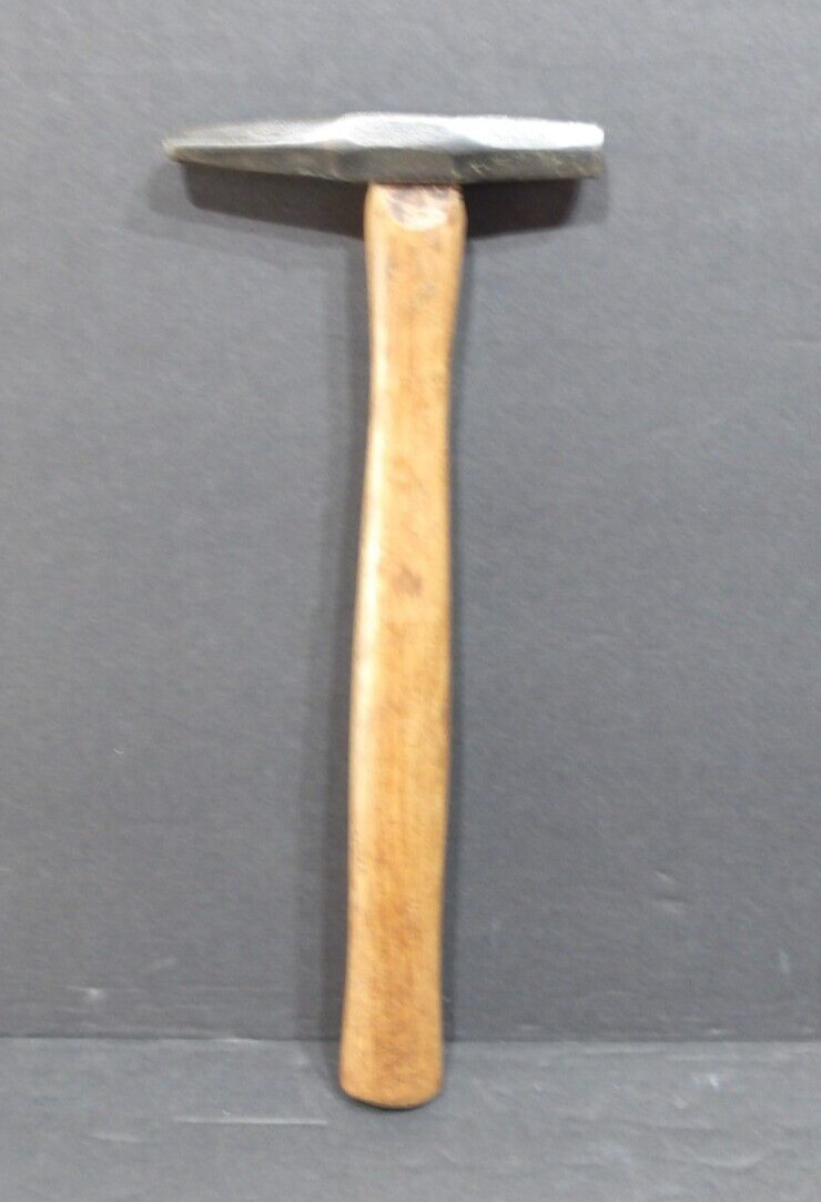 Vintage Upholstery Tack Hammer Split Head Mallet Solid Wooden Handle 10.25" Long