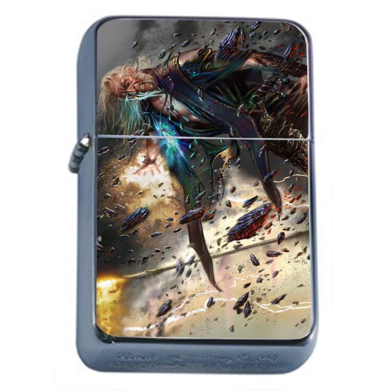 Wizards Warlock & Witches D9 Flip Top Oil Lighter Wind Resistant