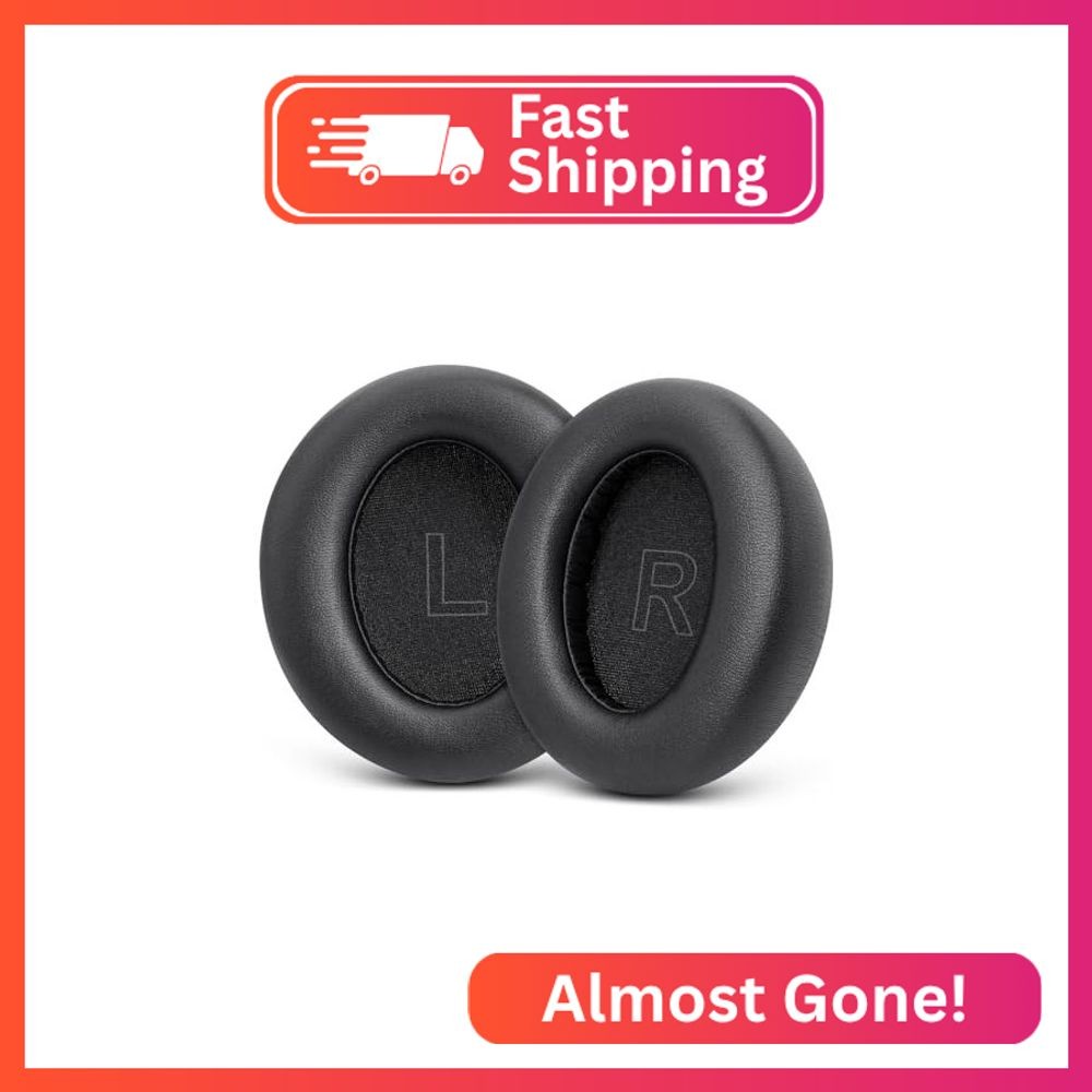 Replacement Earpads Cushions for Anker Q30/Q30i/Q35 Soundcore Life - Black