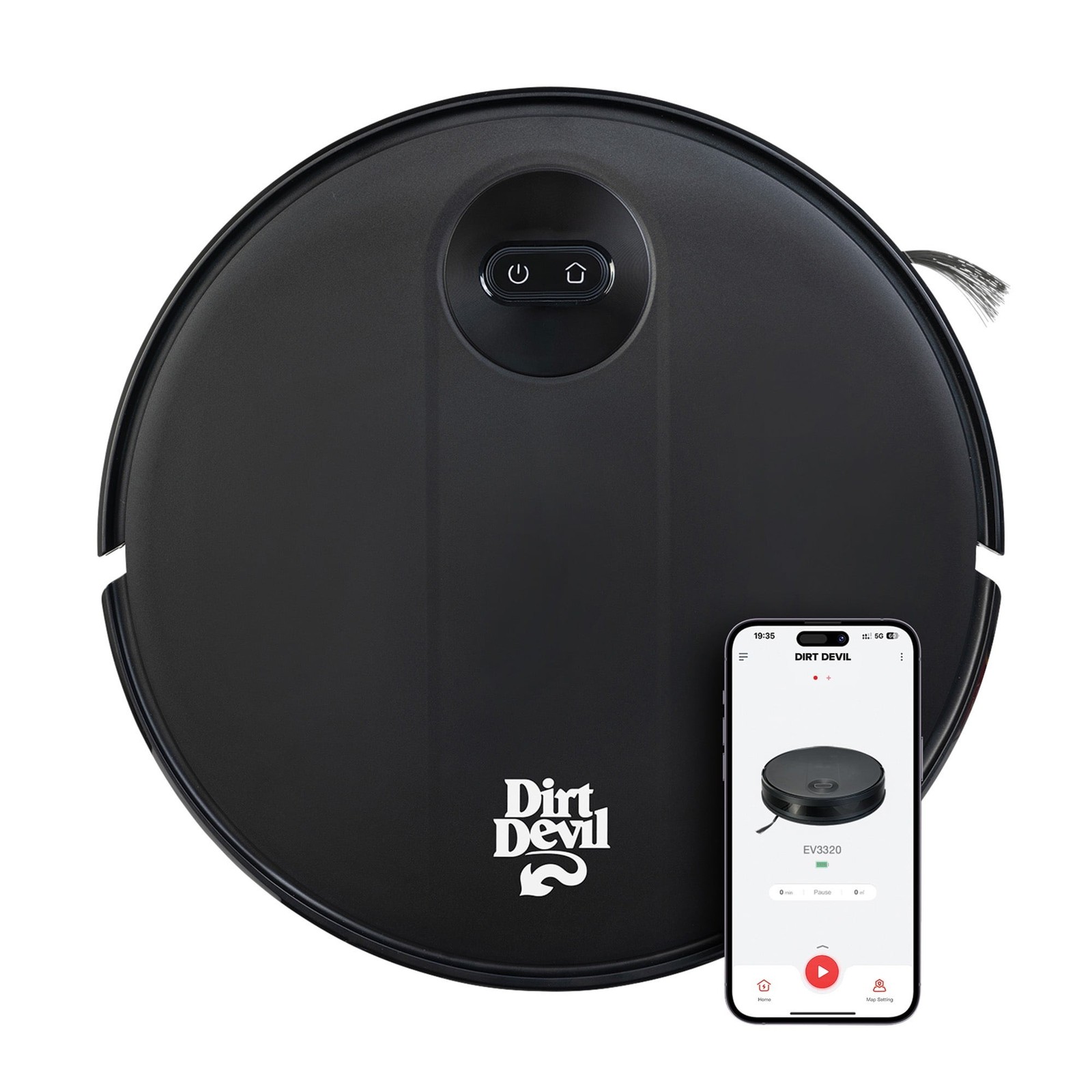 Dirt Devil EV3320 Robot Vacuum With Gyro Navigation, Black