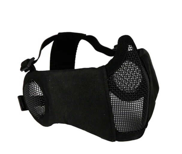 Tactical Mask WST Half Face Battlefield Glory Ear Protection Black NEW