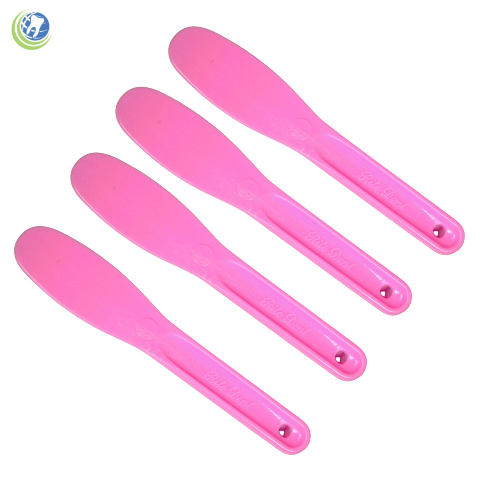 DENTAL LAB PLASTIC MIXING SPATULA FOR IMPRESSION MATERIAL ALGINATE 4PC SET PINK