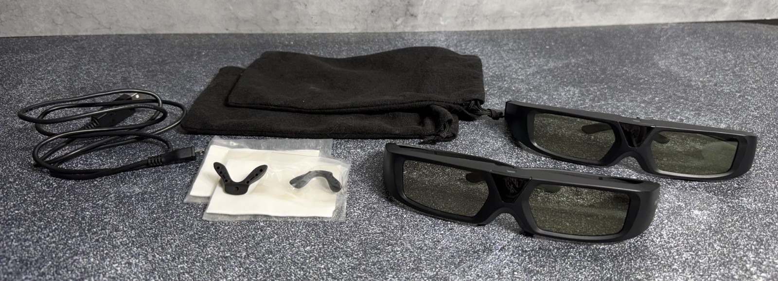 2x Sharp 3D Glasses AN-3DG30 Active 3D Glasses Compatible with Sharp 3D TVs