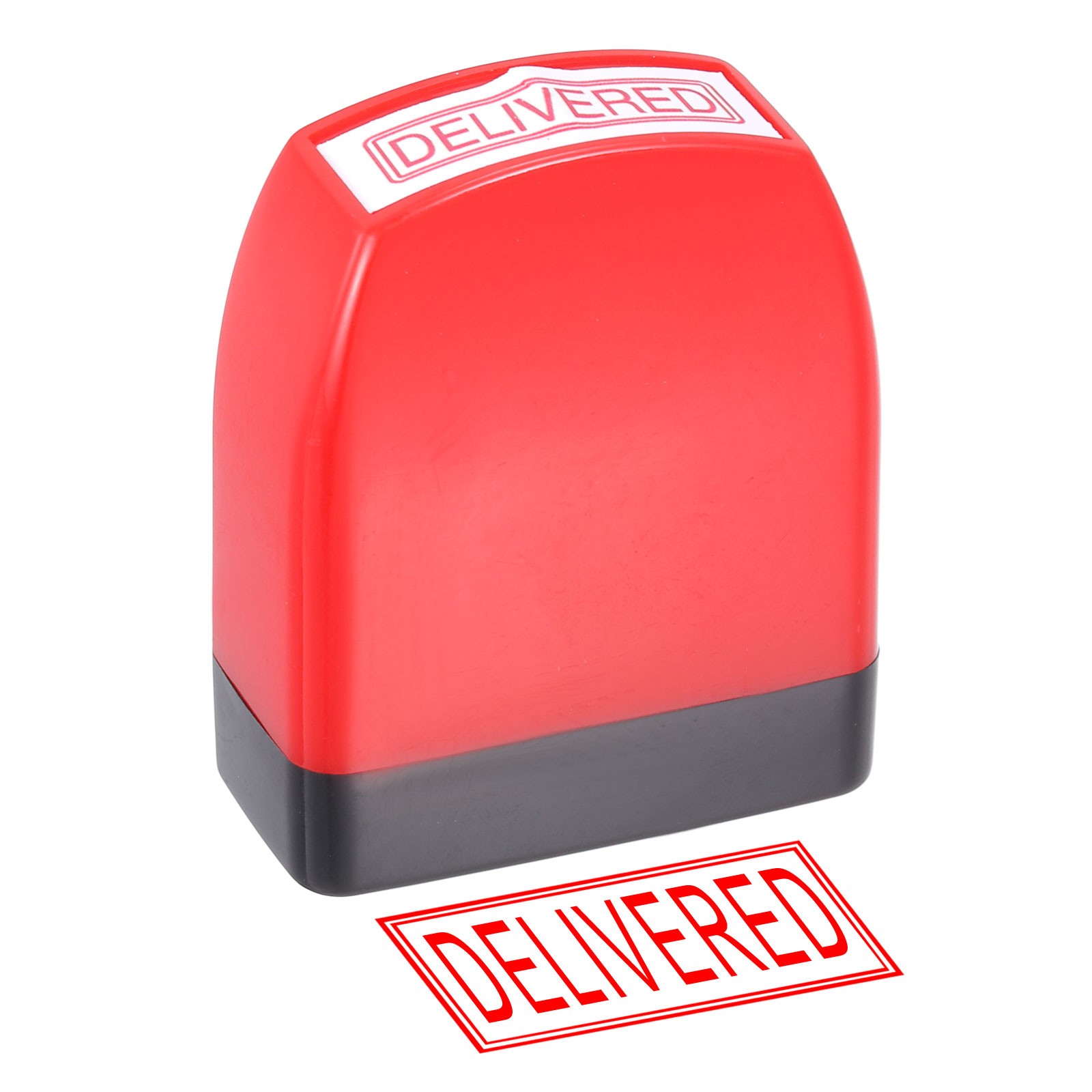 DELIVERED Notice Stamp Self Inking, Red Black