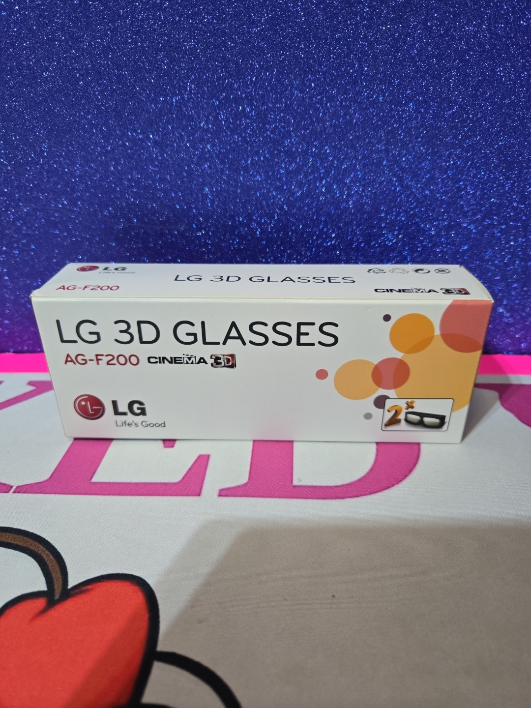 LG 3D Glasses  AG F200 Cinema Glasses Comes With 2 Pair NEW Open Box