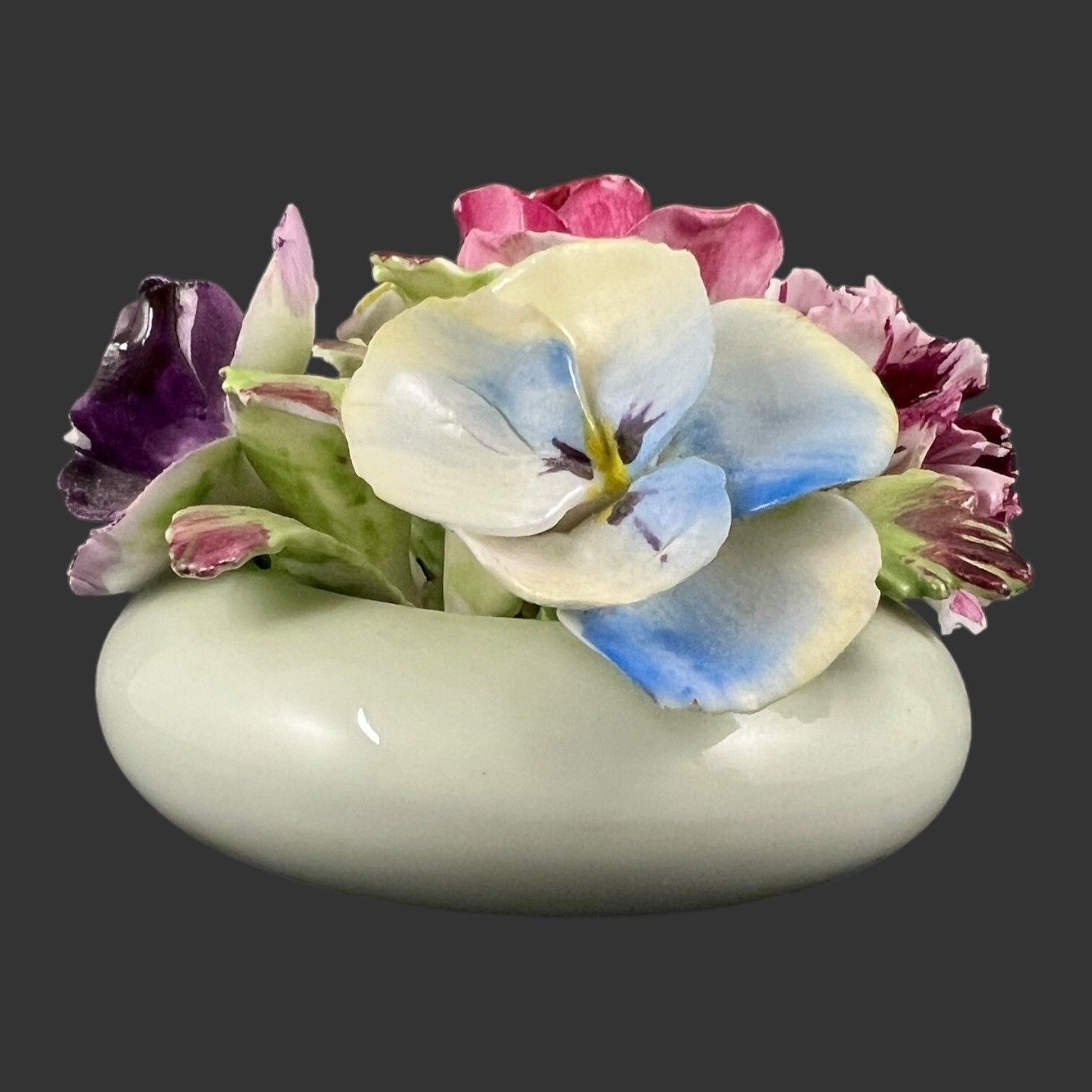 Vintage Radnor Bone China England Multicolor Flower Small Bouquet Bowl