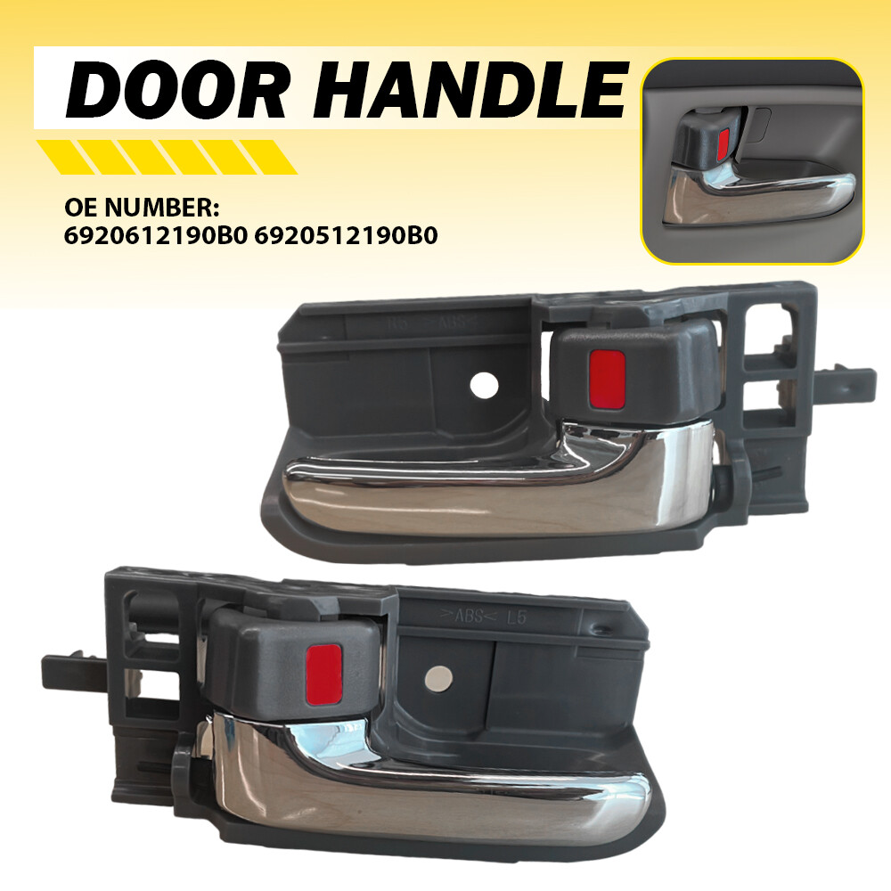 For Toyota 2003-2008 Corolla Inside Interior Door Handle Right Left Gray Chrome