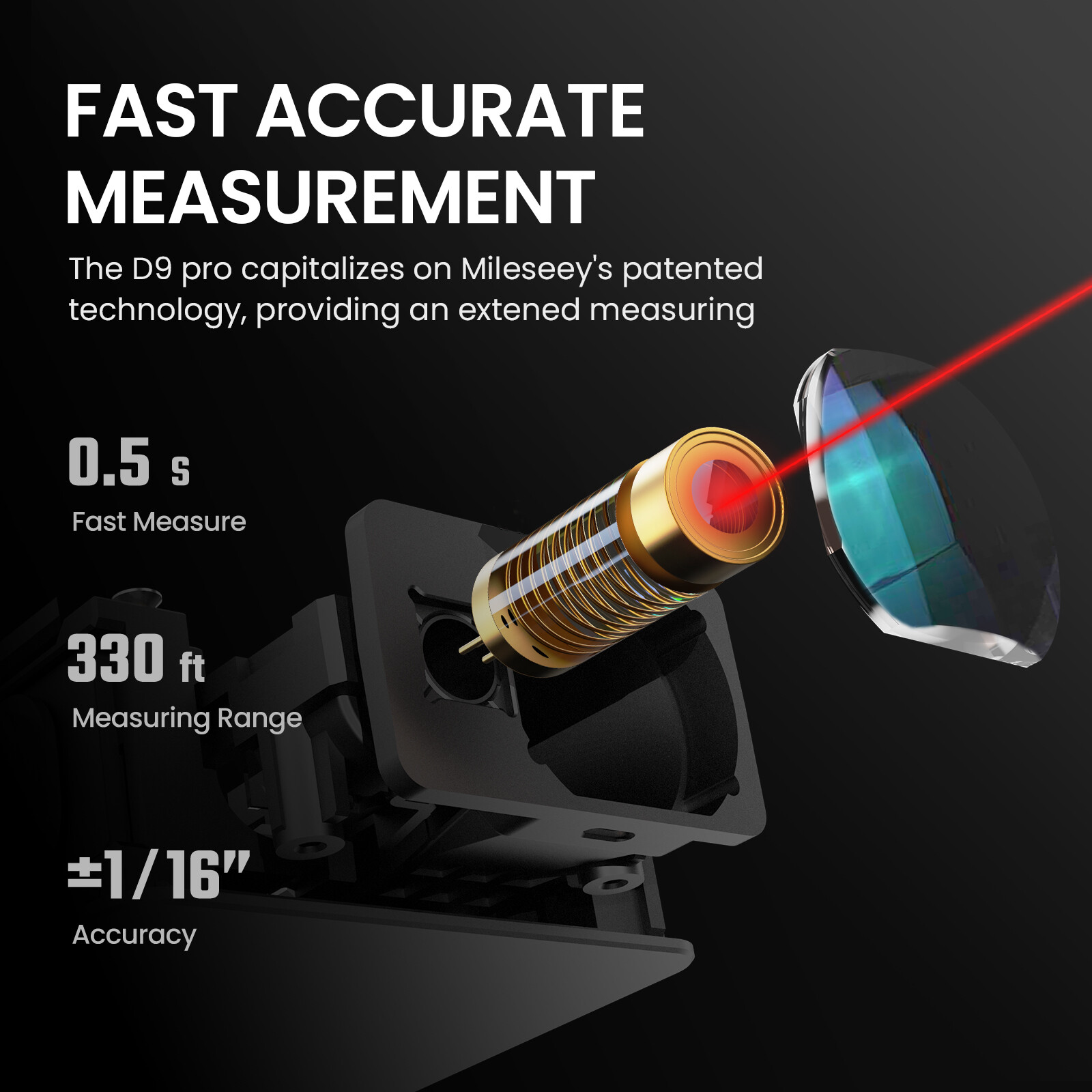 330Ft Professional Laser Measurement Tool IPS Touchscreen Interface P2P APP Sync