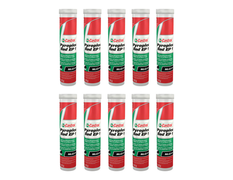 Castrol Pyroplex Red EP 1 Grease, Case of 10 - 14 Ounce Tubes | 15832F