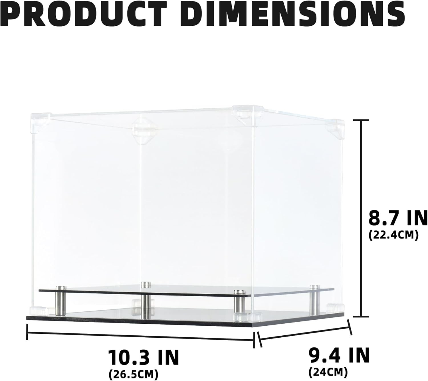 DisplayGifts Pro UV Protection Baseball Cap Hat Display Case Holder Clear