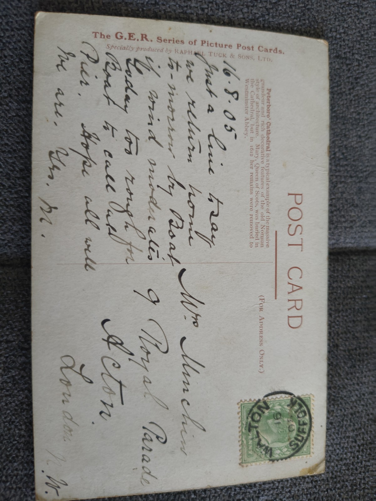 Peterborough Cathedral Postcard