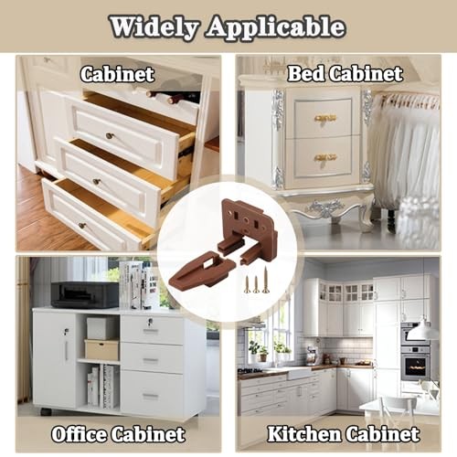 Drawer Slides and Guides, 3Pack Plastic Drawer Replacement Part for Center