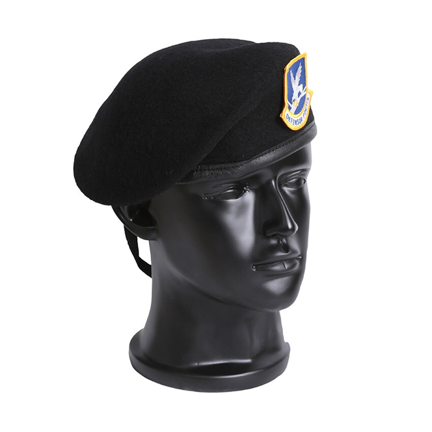 US AIR FORCE SECURITY FORCES BLACK WOOL BERET