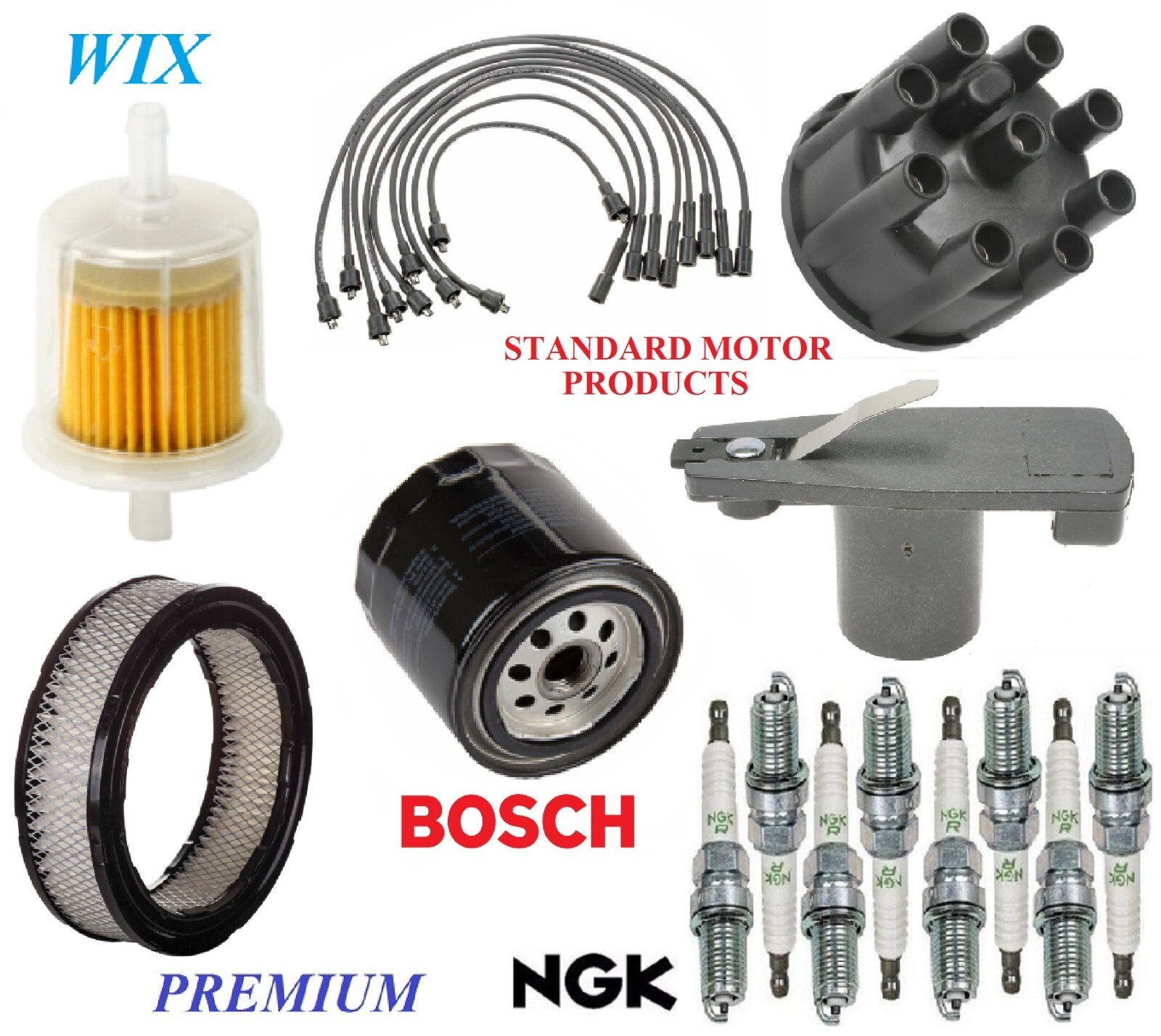 Tune Up Kit Filters Cap Rotor Wire Plugs For PLYMOUTH GRAN FURY 5.2L 1975-1977