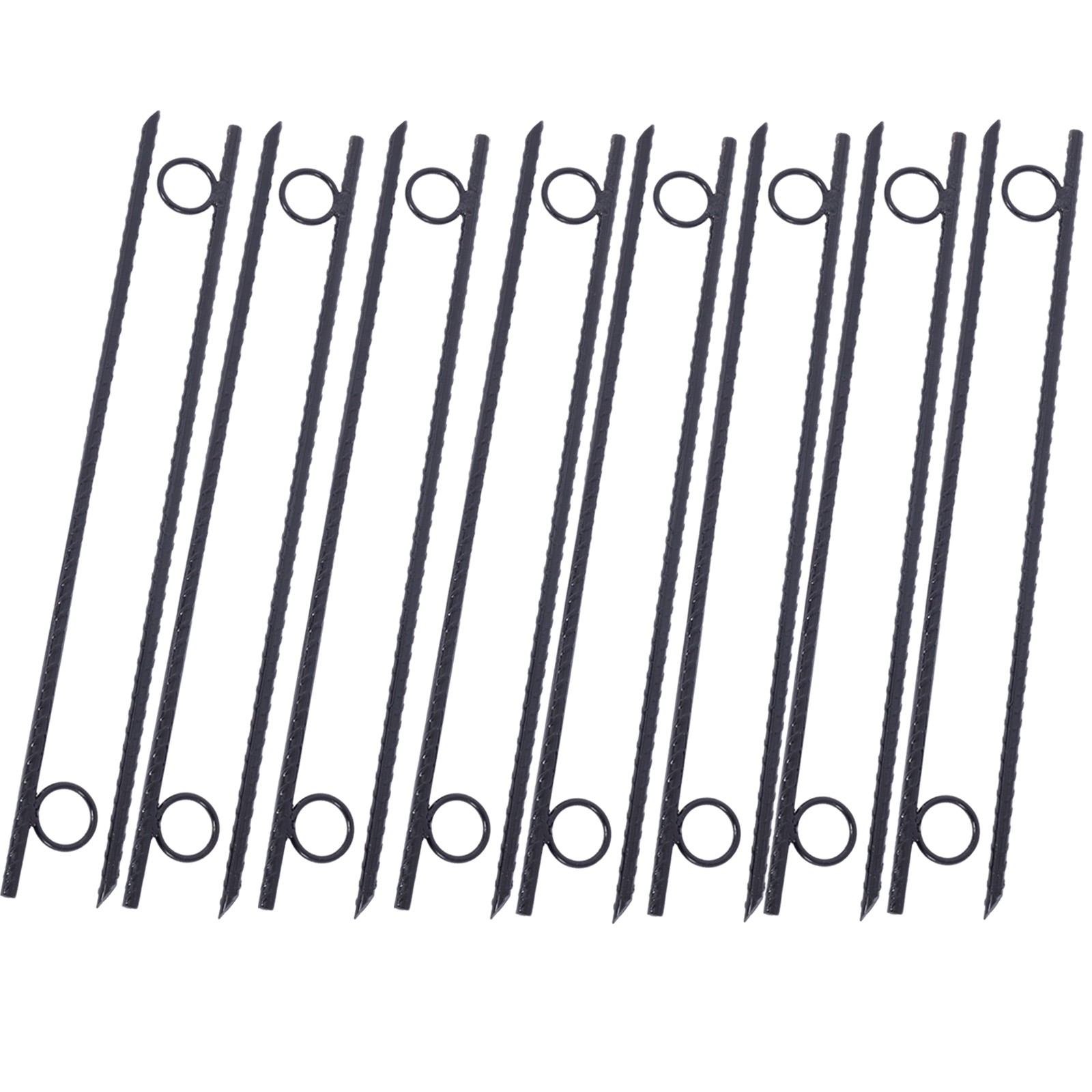 Rebar stake loop 16pcs Grip Rebar 3/8x 18 Inch Steel Durable Heavy Duty Tent Can