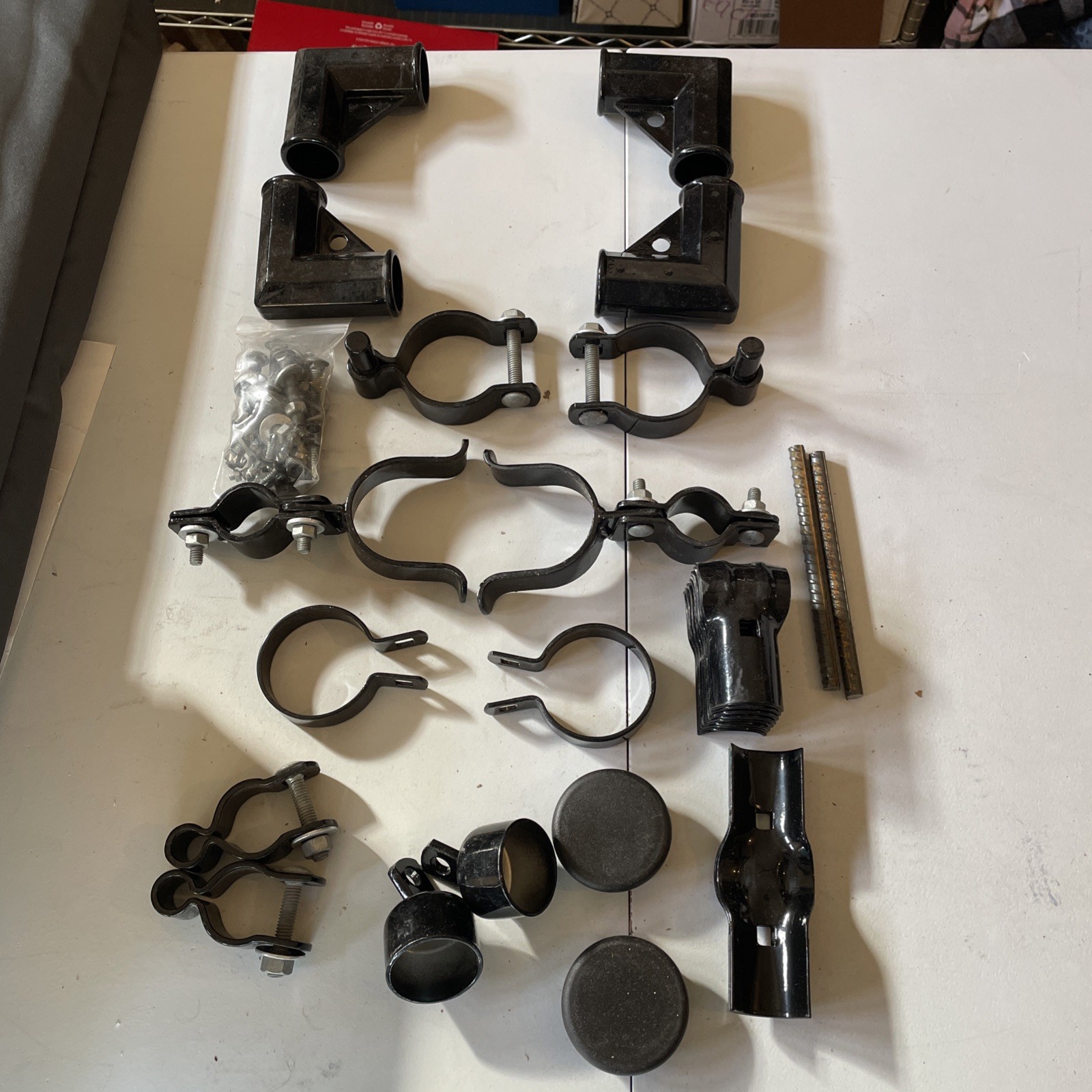 Driveway Gate Hardware Kit Black Galvanized Steel